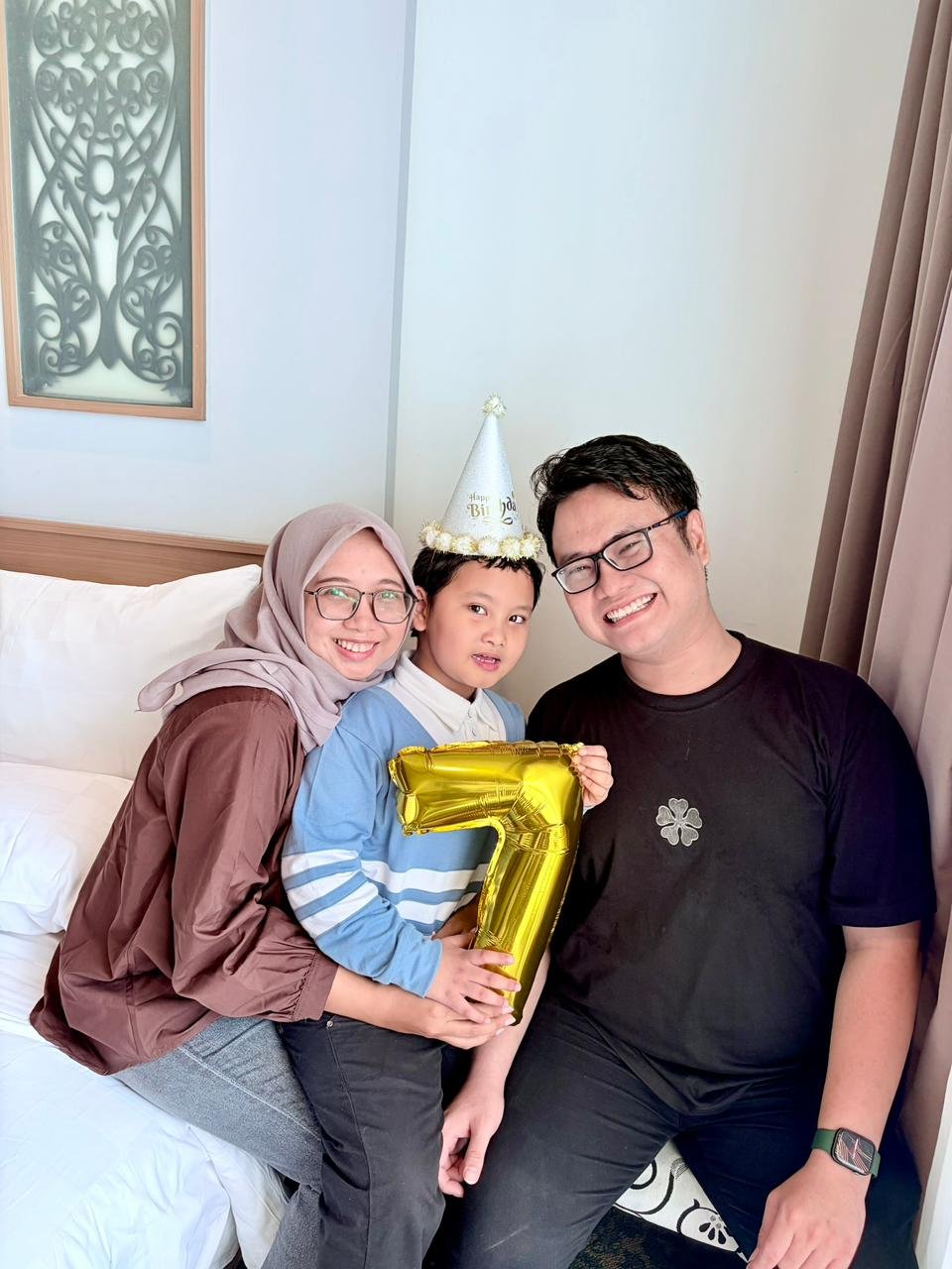Foto keluarga di landing page